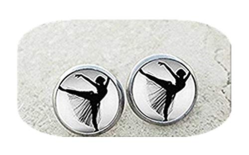 Pendientes – Campana de cristal pendientes de Ballet, Ballet pendientes, pendientes de tuerca de Ballet, Danza, Bailarín Pendientes, joyas, de ballet bailarina pendientes