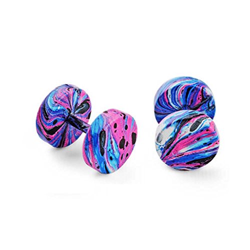 Pendientes de perno prisionero de la forma de la mancuerna del acero titanium del diseño único Pendientes de perno prisionero de la forma de la mancuerna del acero titanium del diseño único