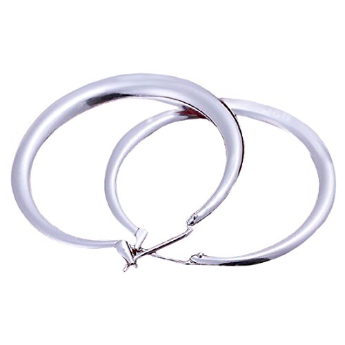 Pendientes Elegantes de Plata 925, Tipo aro Tridimensional Pendientes Elegantes de Plata 925, Tipo aro Tridimensional