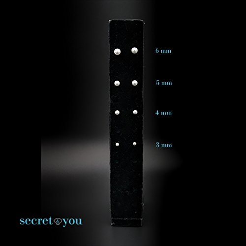 Pendientes para Bebés y Niñas de Perlas Blancas Redondas con Tuerca Especial de Tornillo SECRET & YOU - Disponibles en Oro de 18 Kilates o en Plata de ley de 925 milésimas Pendientes para Bebés y Niñas de Perlas Blancas Redondas con Tuerca Especial de Tornillo SECRET & YOU - Disponibles en Oro de 18 Kilates o en Plata de ley de 925 milésimas