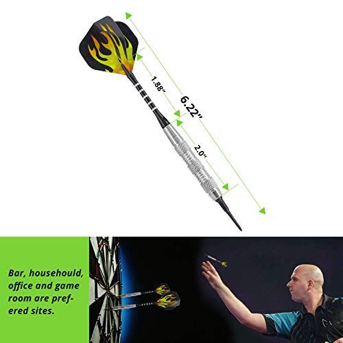 penobon Dardos Diana Electronica(18g), Set de 12 Dardos con Punta de plástico para Bar Dianas Electrónicas de Dardos Profesionales (Tipo 2) penobon Dardos Diana Electronica(18g), Set de 12 Dardos con Punta de plástico para Bar Dianas Electrónicas de Dardos Profesionales (Tipo 2)