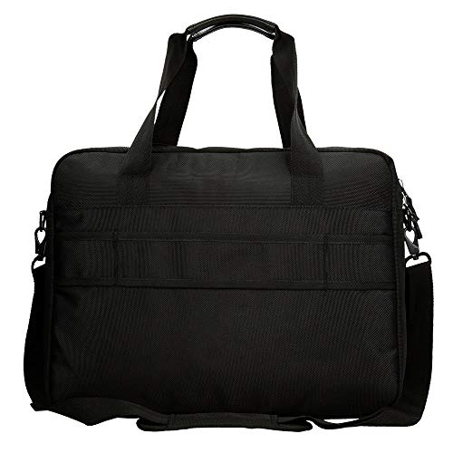 Pepe Jeans Allblack Carteron Adaptable para Portátil 15,6" Negro 42x33x11 cms Poliéster Pepe Jeans Allblack Carteron Adaptable para Portátil 15,6" Negro 42x33x11 cms Poliéster