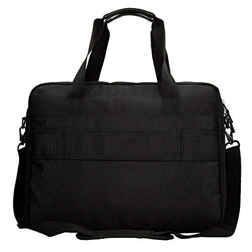 Pepe Jeans Allblack Carteron Adaptable para Portátil 15,6" Negro 42x33x11 cms Poliéster