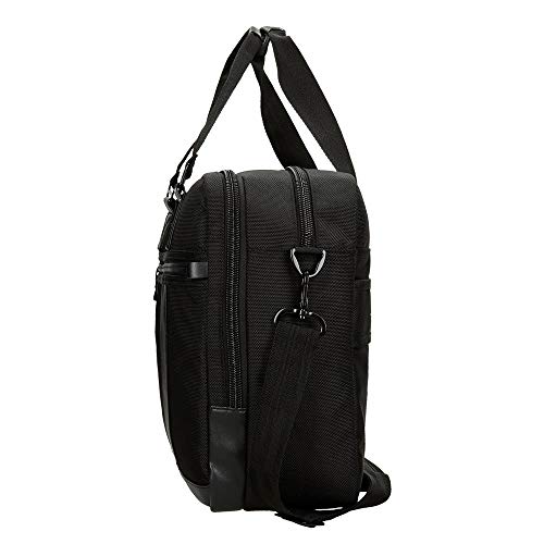 Pepe Jeans Allblack Carteron Adaptable para Portátil 15,6" Negro 42x33x11 cms Poliéster