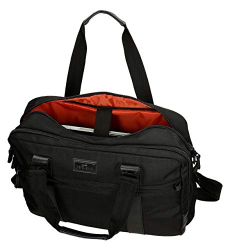Pepe Jeans Allblack Carteron Adaptable para Portátil 15,6" Negro 42x33x11 cms Poliéster Pepe Jeans Allblack Carteron Adaptable para Portátil 15,6" Negro 42x33x11 cms Poliéster