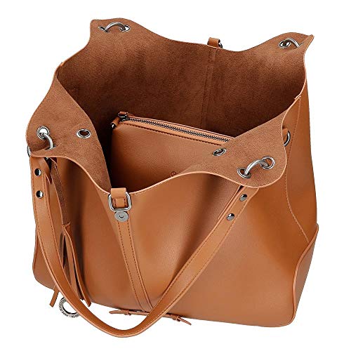Pepe Jeans Angelica Bolso Hobo Marrón 34x28x16 cms Piel Sintética Pepe Jeans Angelica Bolso Hobo Marrón 34x28x16 cms Piel Sintética
