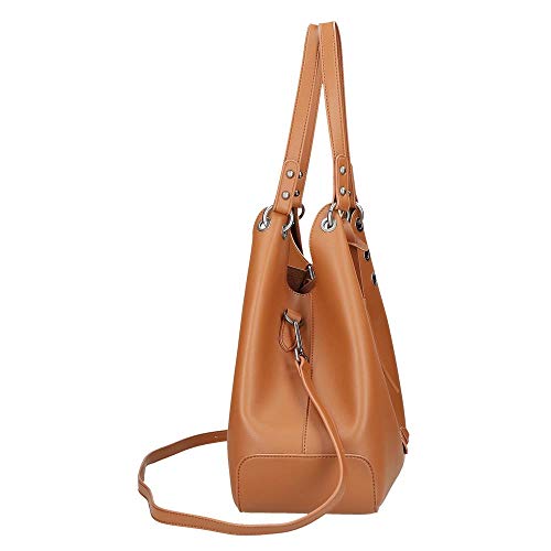 Pepe Jeans Angelica Bolso Hobo Marrón 34x28x16 cms Piel Sintética