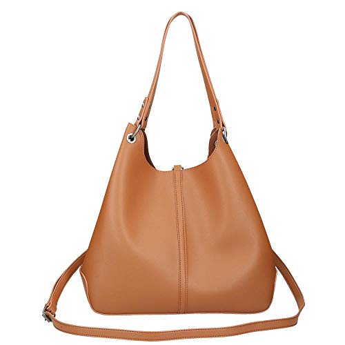 Pepe Jeans Angelica Bolso Hobo Marrón 34x28x16 cms Piel Sintética