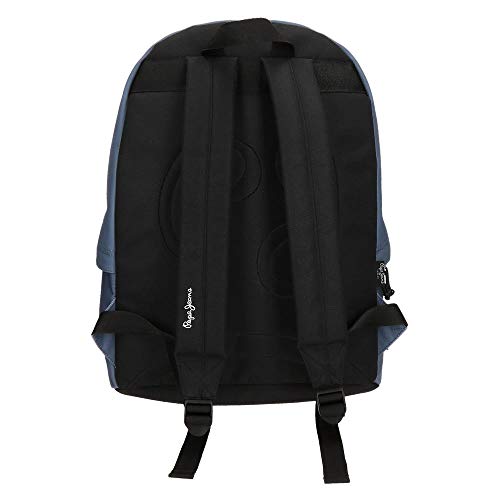 Pepe Jeans Aris Mochila para Portátil 15,6" + Estuche Escolar Azul 31x44x17,5 cms Poliéster 23.87L