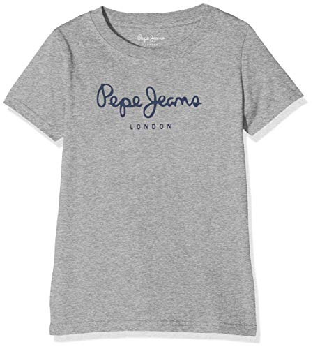 Pepe Jeans Art T-Shirt, Gris (Grey Marl 933), 9-10 Anos para Niños
