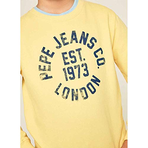 Pepe Jeans Caden Sudadera, Amarillo (Solar 065), 12-13 años (Talla del Fabricante: 12) para Niños