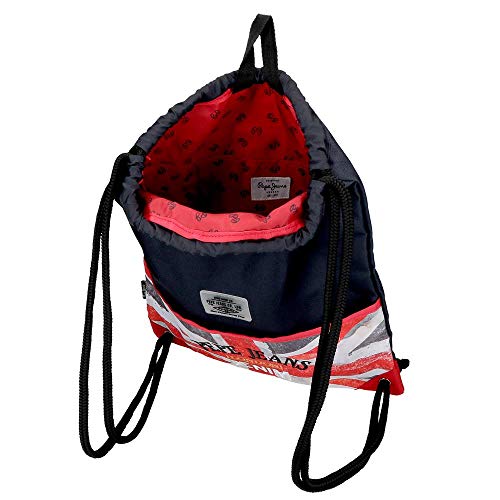 Pepe Jeans Calvin - Mochila Saco, Multicolor, 44 cm