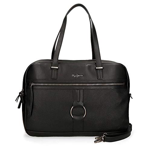 Pepe Jeans Daphne, Maletín Portaordenador, 41 cm, 10.7 liters, Negro Pepe Jeans Daphne, Maletín Portaordenador, 41 cm, 10.7 liters, Negro