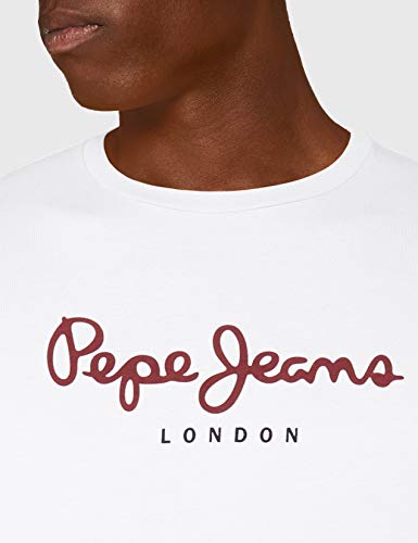 Pepe Jeans Eggo Long PM501321 Top de manga larga, Blanco (White 800), Large para Hombre