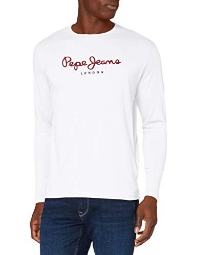 Pepe Jeans Eggo Long PM501321 Top de manga larga, Blanco (White 800), Large para Hombre Pepe Jeans Eggo Long PM501321 Top de manga larga, Blanco (White 800), Large para Hombre