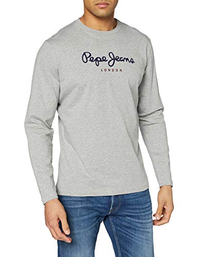 Pepe Jeans Eggo Long PM501321 Top de manga larga, Gris (Grey Marl 933), Small para Hombre