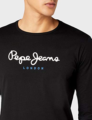 Pepe Jeans Eggo Long PM501321 Top de manga larga, Negro (Black 999), Small para Hombre