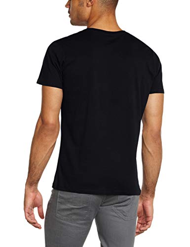 Pepe Jeans Flag Logo Camiseta, Negro (Black 999), Medium para Hombre