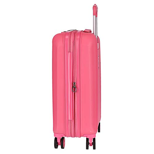 Pepe Jeans Glasgow Maleta de cabina Rosa 40x55x20 cms Rígida ABS Cierre TSA 37L 3,2Kgs 4 Ruedas dobles Extensible Equipaje de Mano