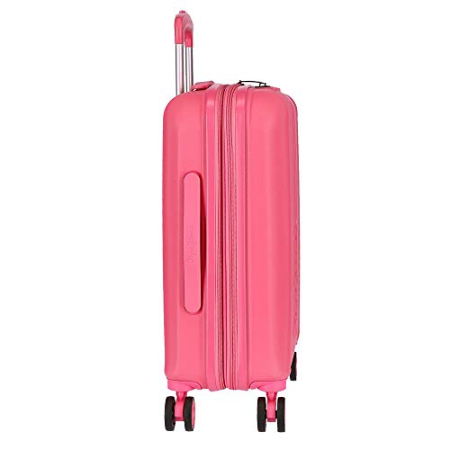 Pepe Jeans Glasgow Maleta de cabina Rosa 40x55x20 cms Rígida ABS Cierre TSA 37L 3,2Kgs 4 Ruedas dobles Extensible Equipaje de Mano