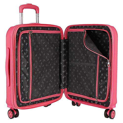 Pepe Jeans Glasgow Maleta de cabina Rosa 40x55x20 cms Rígida ABS Cierre TSA 37L 3,2Kgs 4 Ruedas dobles Extensible Equipaje de Mano