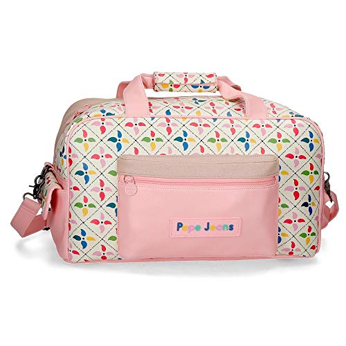 Pepe Jeans Tina Bolsa de Viaje Multicolor 45x25x24 cms Piel Sintética 27L