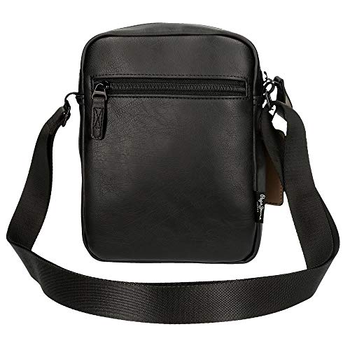 Pepe Jeans Vegan Bandolera Mediana Negro 17x22x6 cms Piel sintética Pepe Jeans Vegan Bandolera Mediana Negro 17x22x6 cms Piel sintética