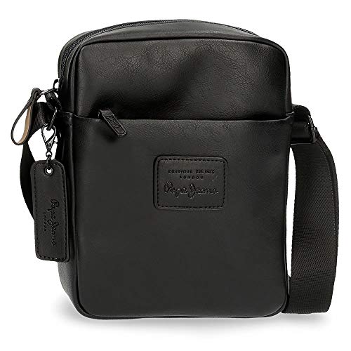 Pepe Jeans Vegan Bandolera Mediana Negro 17x22x6 cms Piel sintética Pepe Jeans Vegan Bandolera Mediana Negro 17x22x6 cms Piel sintética