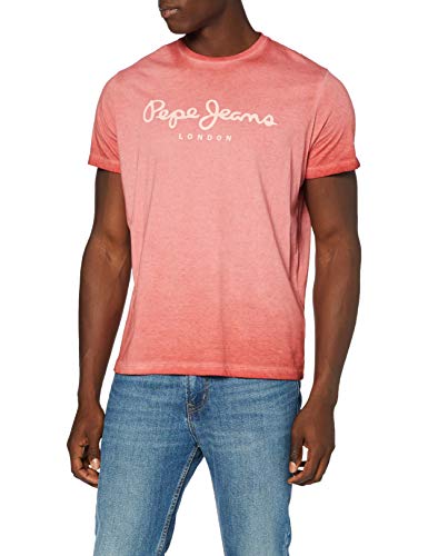 Pepe Jeans West Sir Camiseta, Rosa (Russet 270), Large para Hombre Pepe Jeans West Sir Camiseta, Rosa (Russet 270), Large para Hombre