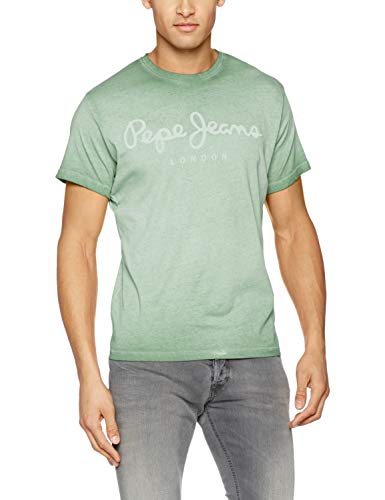 Pepe Jeans West Sir Camiseta, Verde (Absynth 625), Large para Hombre Pepe Jeans West Sir Camiseta, Verde (Absynth 625), Large para Hombre