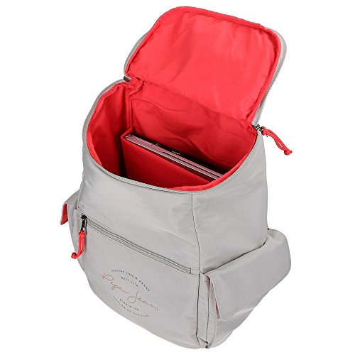 Pepe Jeans Yoga Mochila Adaptable para Portátil 15,6" Gris 32x44x19 cms Poliéster 25.92L