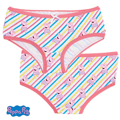 Peppa Pig Braguitas para Niñas Pack de 5 Bragas de Algodón Suave, Varios Diseños Unicornio Magico Arcoiris, Ropa Interior Niña Bebe Tallas 18 Meses- 6 Años, Regalos Niñas (2/3 Años)