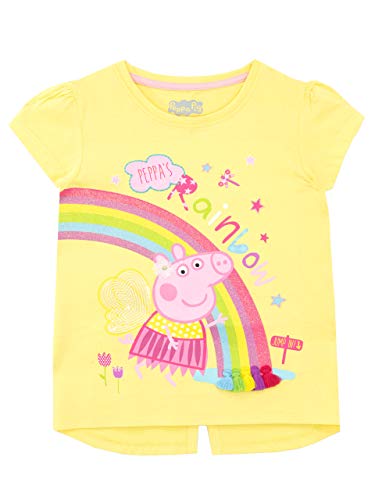 Peppa Pig Camiseta de Manga Corta para niñas Amarillo 6-7 Años