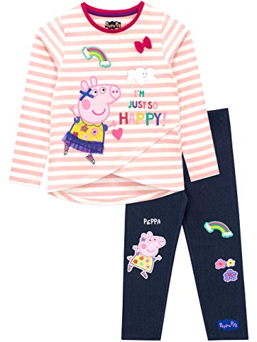 Peppa Pig - Conjunto de Top y Leggings para niñas - Peppa - Multicolor - 3-4 Años
