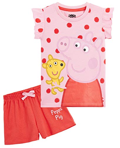 Peppa Pig Pijama Niña, Ropa Niña 100% Algodon, Conjunto 2 Piezas Pijama Niña Verano, Pijama Corto Niña para Playa Vacaciones, Regalos Originales para Niñas Edad 2-6 Años (6 años)