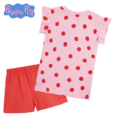 Peppa Pig Pijama Niña, Ropa Niña 100% Algodon, Conjunto 2 Piezas Pijama Niña Verano, Pijama Corto Niña para Playa Vacaciones, Regalos Originales para Niñas Edad 2-6 Años (5 años)