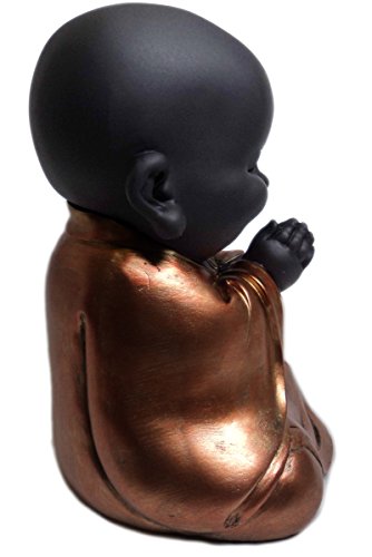 Pequeño Buda meditando - figura pintada en oro rosa Pequeño Buda meditando - figura pintada en oro rosa