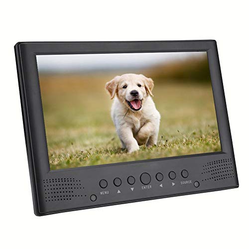 Pequeño Televisor LED Digital Portátil de 9 Pulgadas, Color TFT-LED DVB-T/T2 Pequeño Televisor con Puerto USB Ranura para Tarjeta TF para Coche, Caravana, Camping, Cocina al Aire Libre