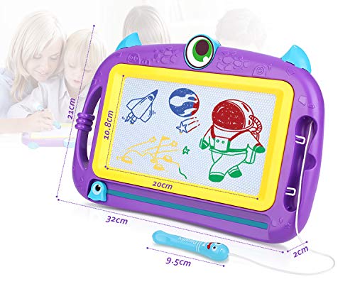 Peradix Pizarra Magnética Infantil, Pizarras Mágicas Colorido con Pluma, Almohadilla Borrable de Escritura y Dibujo, No Tóxico Niños Juguetes Educativos Peradix Pizarra Magnética Infantil, Pizarras Mágicas Colorido con Pluma, Almohadilla Borrable de Escritura y Dibujo, No Tóxico Niños Juguetes Educativos