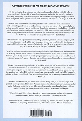 Peres, S: No Room for Small Dreams: Courage, Imagination, and the Making of Modern Israel Peres, S: No Room for Small Dreams: Courage, Imagination, and the Making of Modern Israel