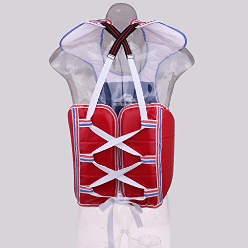 Perfeclan Boxeo Transpirable Protector De Pecho De Taekwondo Adultos Niños Cuerpo Cofre Cintura Guardia - Azul + Rojo, M Perfeclan Boxeo Transpirable Protector De Pecho De Taekwondo Adultos Niños Cuerpo Cofre Cintura Guardia - Azul + Rojo, M