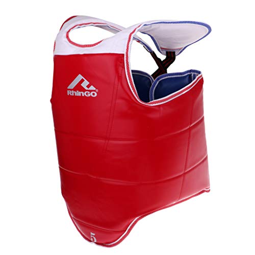 Perfeclan Boxeo Transpirable Protector De Pecho De Taekwondo Adultos Niños Cuerpo Cofre Cintura Guardia - Azul + Rojo, M Perfeclan Boxeo Transpirable Protector De Pecho De Taekwondo Adultos Niños Cuerpo Cofre Cintura Guardia - Azul + Rojo, M