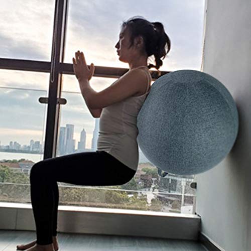 perfeclan Funda para Pelota de Yoga de Calidad, 65 Cm, Pelota de Ejercicio, Protector de Pilates, Envoltura para La Piel - Azul, 65cm