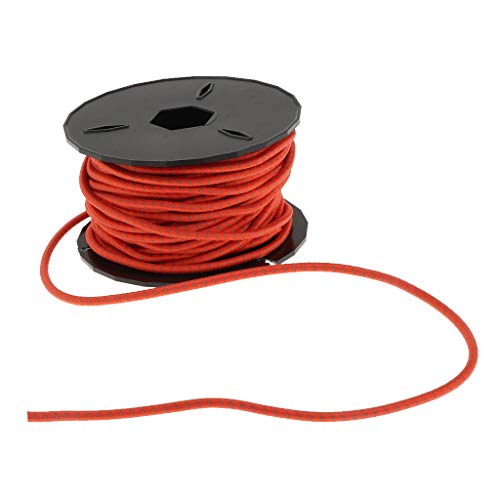 Perfeclan Heavy Duty 3mm Fuerte Redondo Elástico Bungee Shock Cuerda Ate Banda De Estiramiento DIY Fabricación De Joyas - Naranja