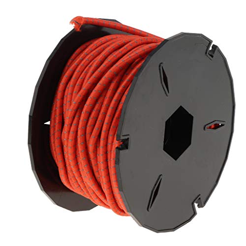 Perfeclan Heavy Duty 3mm Fuerte Redondo Elástico Bungee Shock Cuerda Ate Banda De Estiramiento DIY Fabricación De Joyas - Naranja