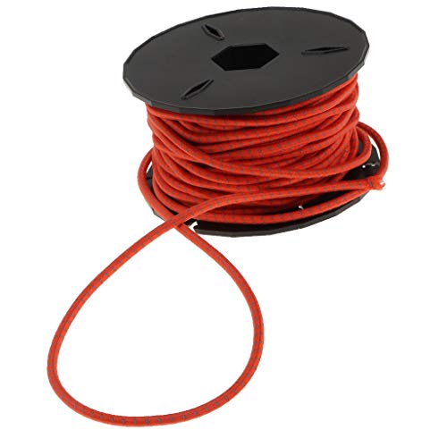 Perfeclan Heavy Duty 3mm Fuerte Redondo Elástico Bungee Shock Cuerda Ate Banda De Estiramiento DIY Fabricación De Joyas - Naranja