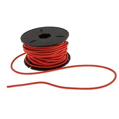 Perfeclan Heavy Duty 3mm Fuerte Redondo Elástico Bungee Shock Cuerda Ate Banda De Estiramiento DIY Fabricación De Joyas - Naranja