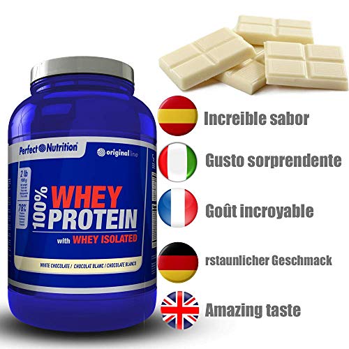 Perfect Nutrition 100% Whey Isolated Protein, Proteina de suero hidrolizada, sabor Chocolate Blanco, 908 gr Perfect Nutrition 100% Whey Isolated Protein, Proteina de suero hidrolizada, sabor Chocolate Blanco, 908 gr