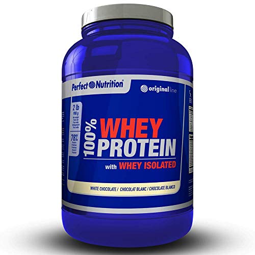 Perfect Nutrition 100% Whey Isolated Protein, Proteina de suero hidrolizada, sabor Chocolate Blanco, 908 gr