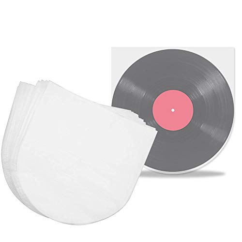 Perfetsell 100Pcs Fundas para Discos de Vinilo, Fundas Interiores Vinilos LP, Fundas Vinilos 12 Pulgadas, Fundas Vinilos Semitransparente, Fundas Protectoras Vinilos, Fundas Antiestaticas Vinilos